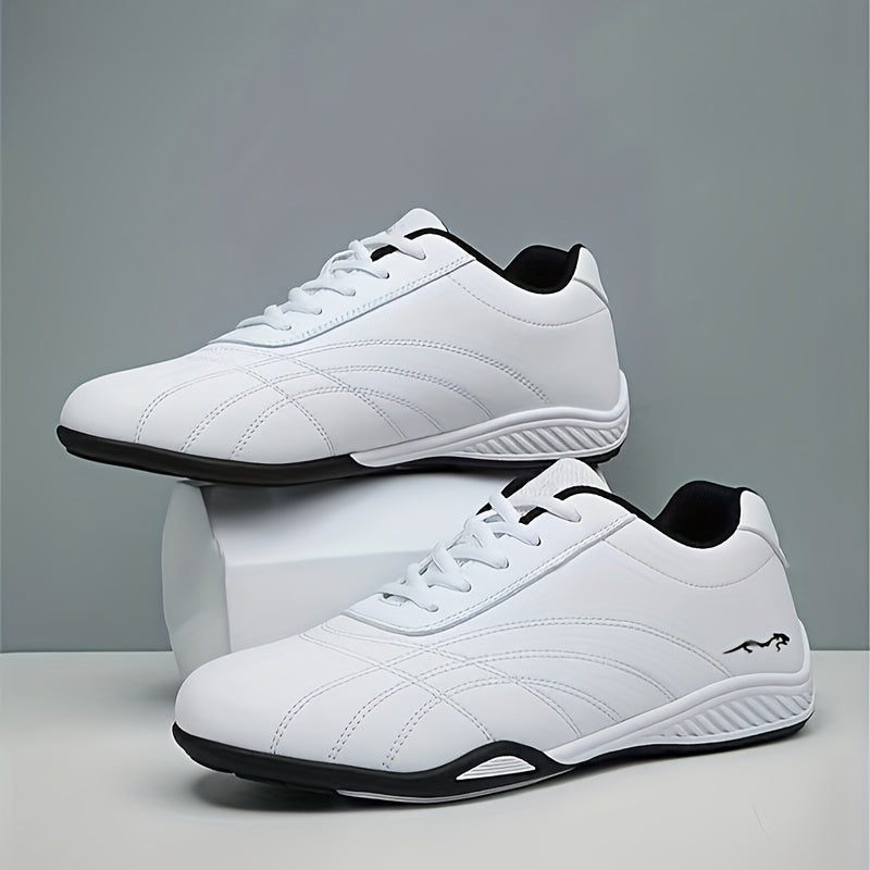 Men's Breathable Casual Sneakers with Lace-Up Design and PVC Sole