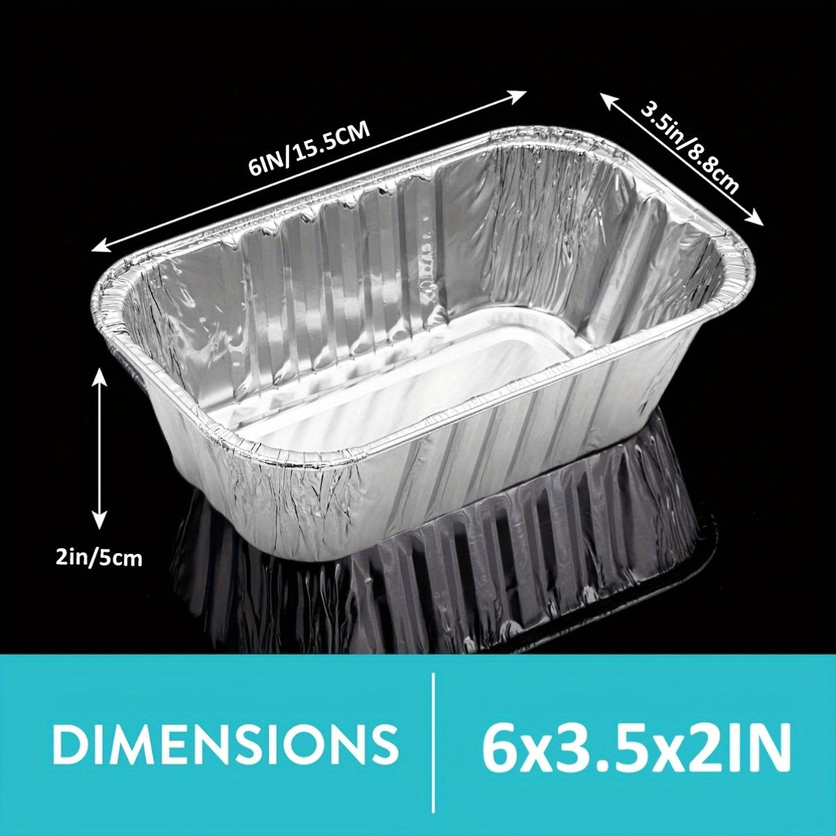 Pack of 35 Aluminum Mini Loaf Pans Disposable Recyclable Baking Tins 15.24cm x 8.89cm x 5.08cm