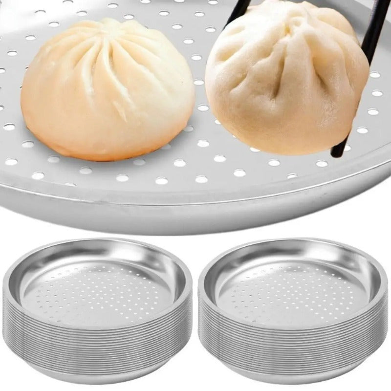Mustahkam Steam Basket Wok uchun, 28/30/32/34sm, Noxuddan tayyorlangan Baliq va Dumpling Steam Tray, Zarur Oshxona Asbobi, Qalinlashtirilgan Qo'shimcha