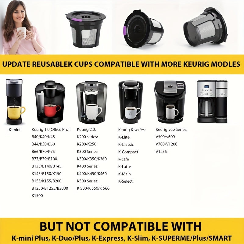 Reusable Refillable K Cups for Keurig 2.0 and 1.0 BPA-Free