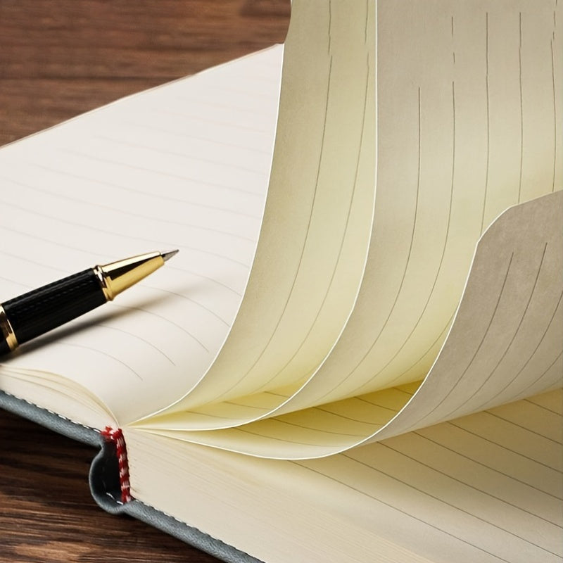 A5 Leather Notebook with Bookmark Soft Cover for Business and School