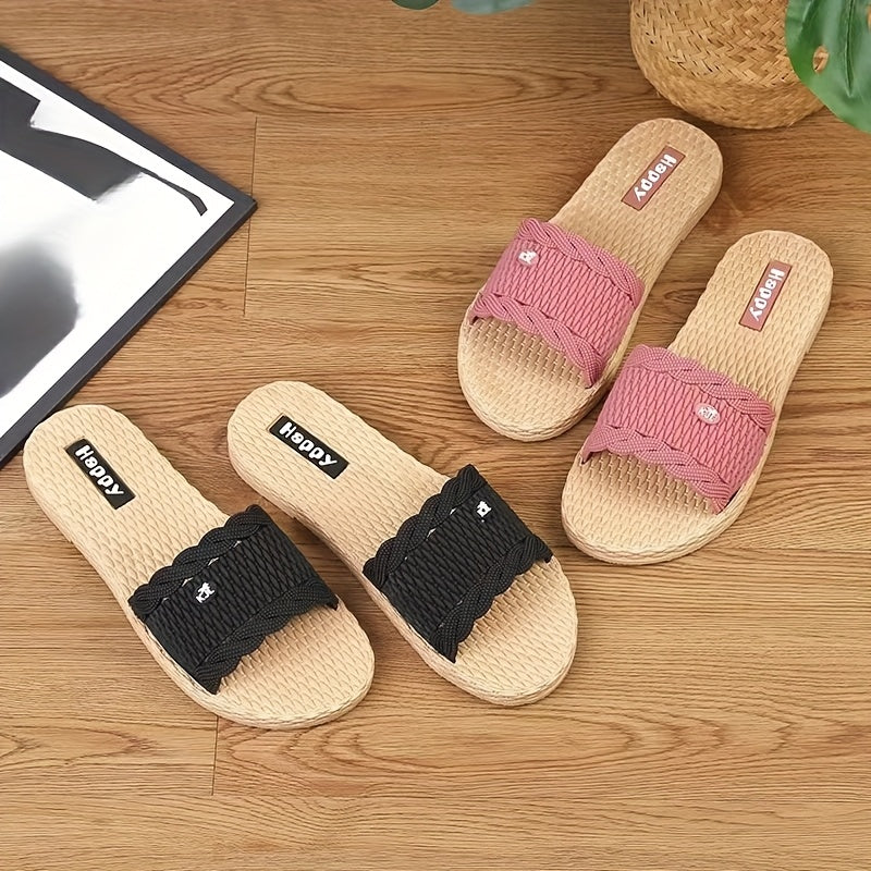 Women's EVA Flat Sandals Open-Toe Slip-On Summer Beach Shoes