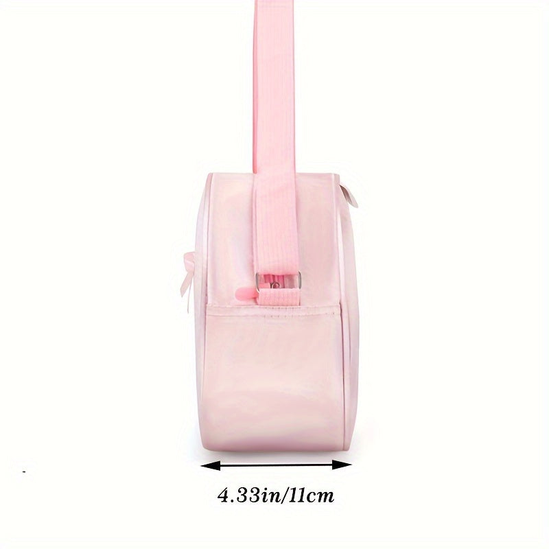 Girls' Single Shoulder Backpack for Dance Fitness Lightweight Zipper Adjustable Strap