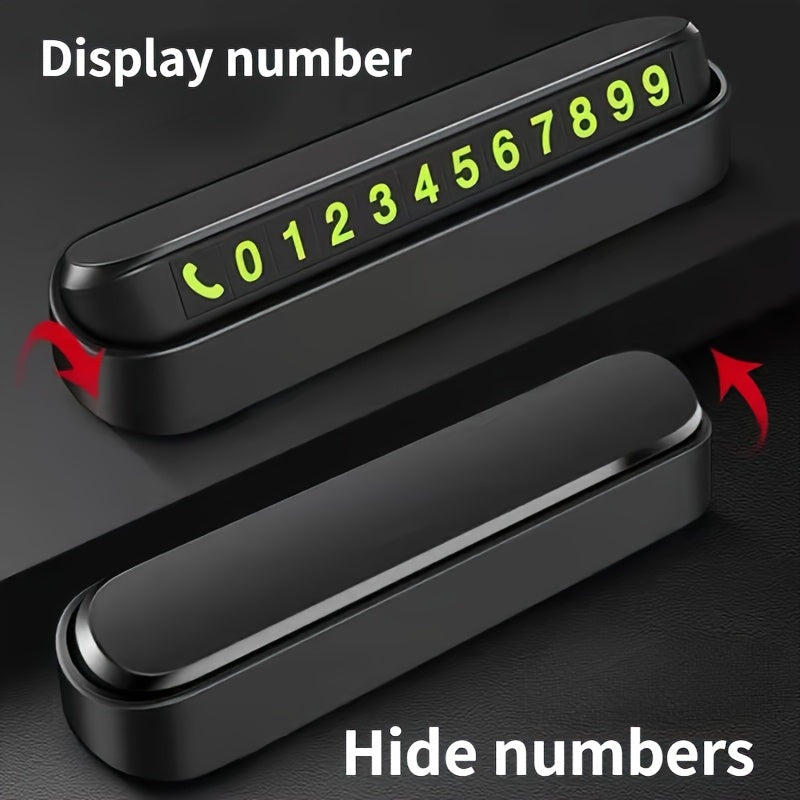 Plastic Car Parking Phone Plate Durable Temporary Parking Number Plate Auto Accessory