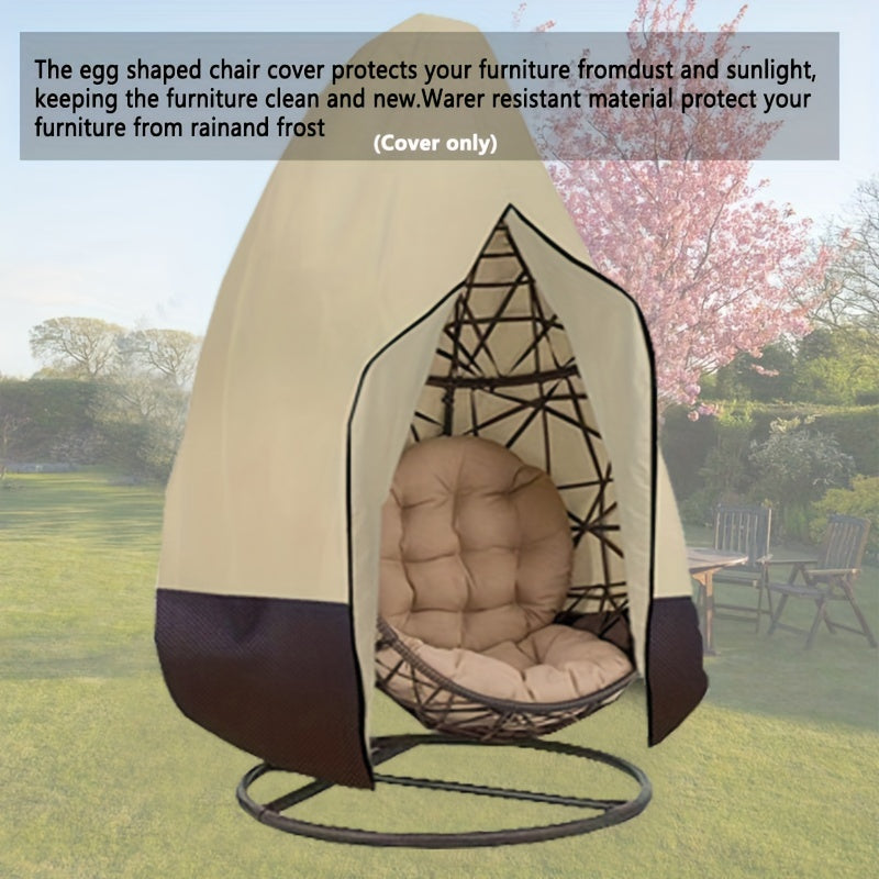All-Season Polyester Hanging Chair Cover with Zipper and Drawstring Adjustable Fit