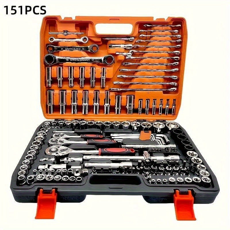 Auto Repair Tool Kit 46/151pcs Portable Car Bike Motorcycle Maintenance Set