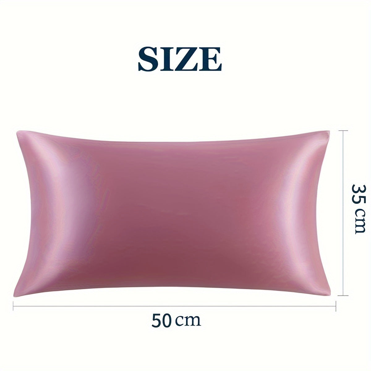 Set of 2 Satin Pillowcases with Zipper Closure, Gentle on Hair and Skin