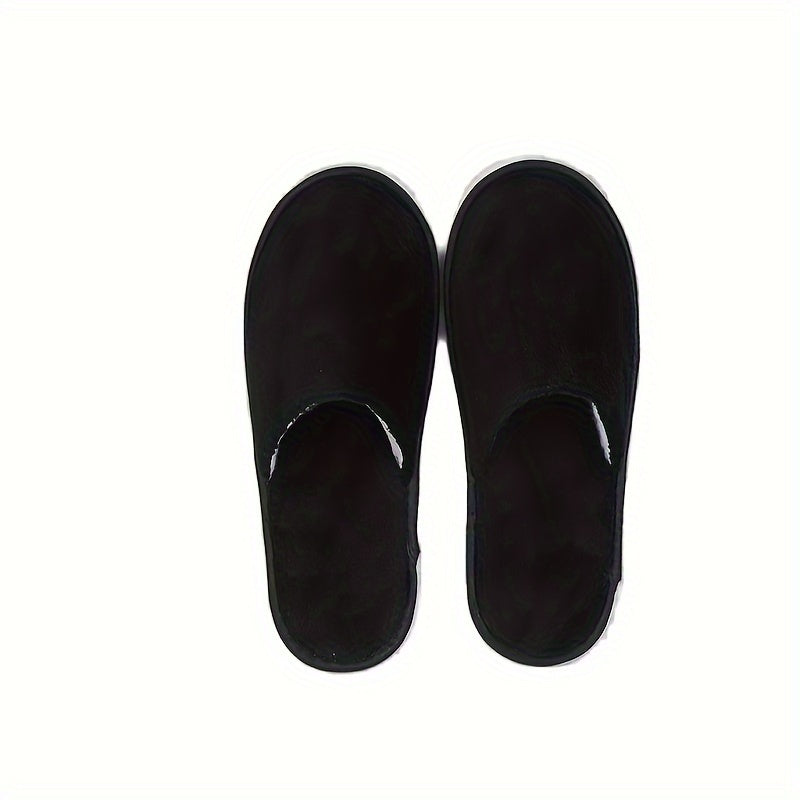 Women Coral Fleece Disposable Slippers Thick Warm Soft Winter