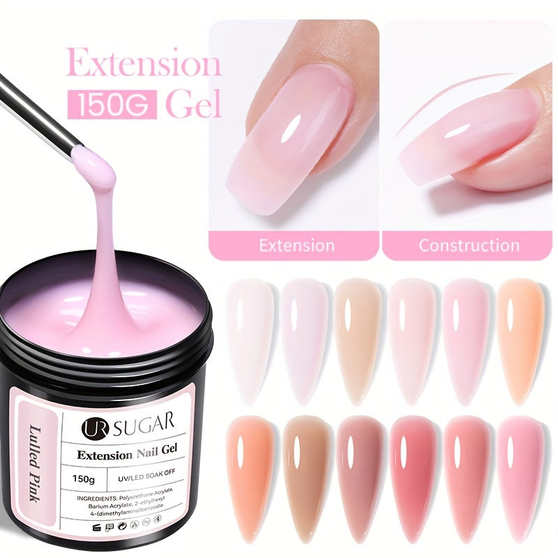 Pinkish-White Nail Extension Gel 150g Fast-Dry UV/LED Soak Off High-Quality