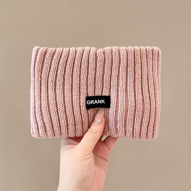 Bandana de punto de algodón para mujer, estilo turbante trenzado, textura acanalada, beige, marrón, gris