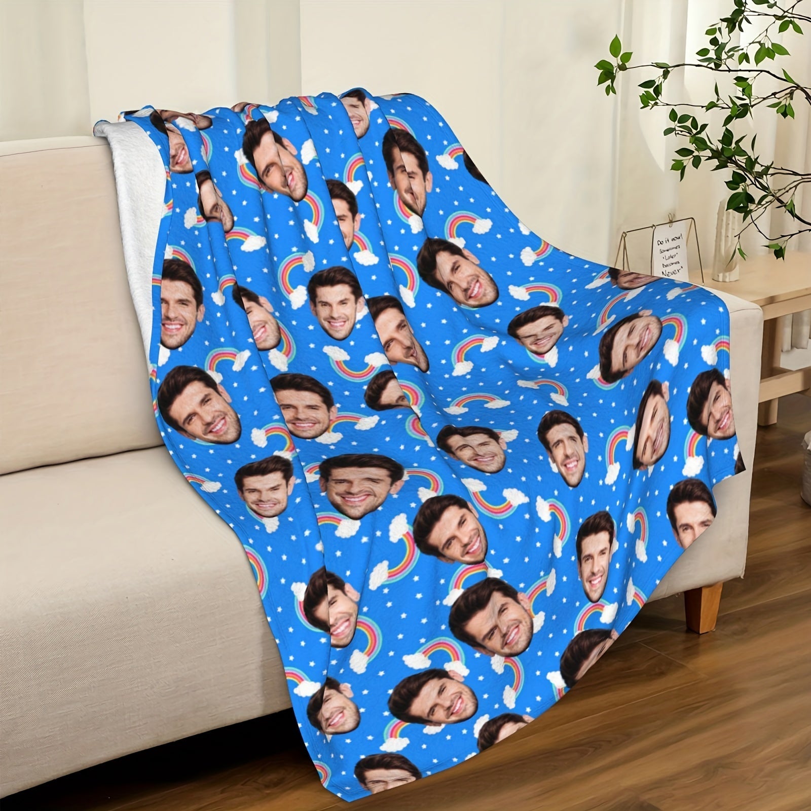 Personalized Fleece Pet Blanket with Photo, Custom Size and Cozy Material