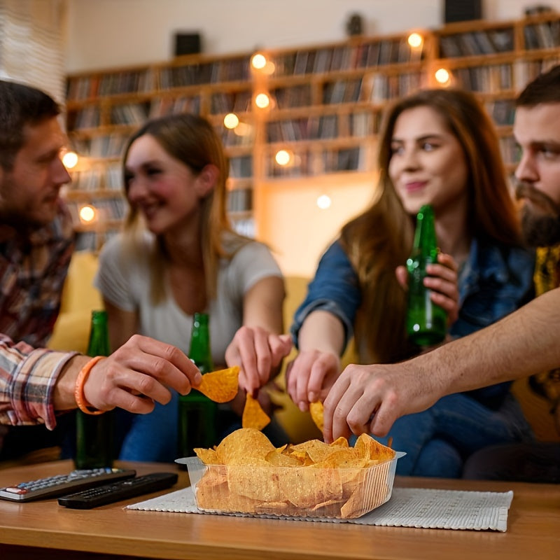 32-Pack 12oz Disposable Plastic Nacho Trays for Dips, Movie Nights, Parties