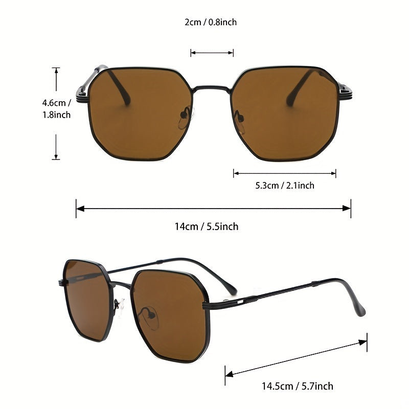 Полигональные металлические очки для мужчин и женщин стильные и прочные