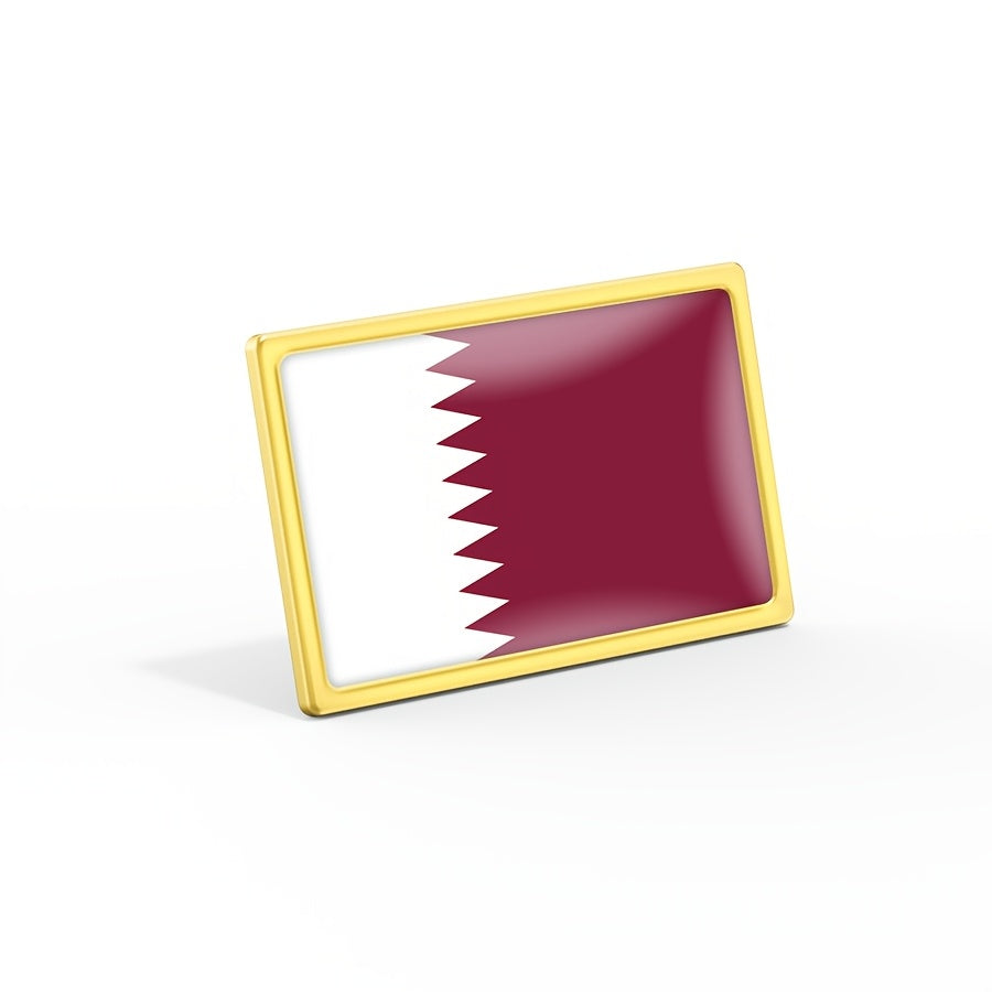 Qatar Flag Brooch Pin Accessories for Women and Men