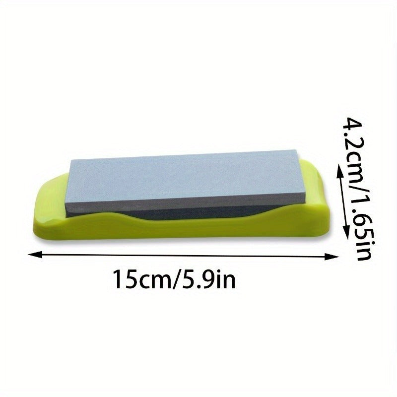 Double-Sided Diamond Sharpening Stone Non-Slip Base for Kitchen and Industrial Use