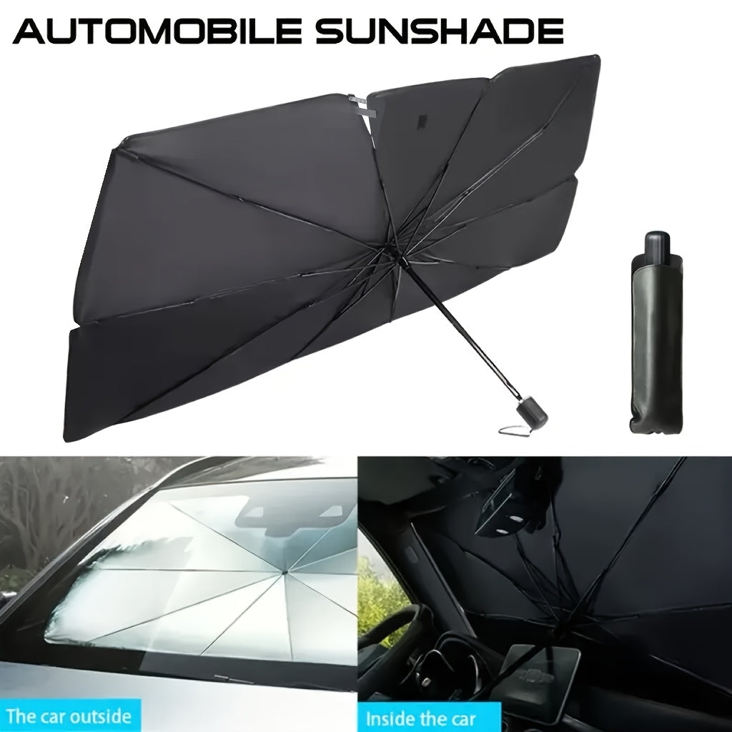 Car Sunshade Portable Windproof Retractable Umbrella Sun Protection