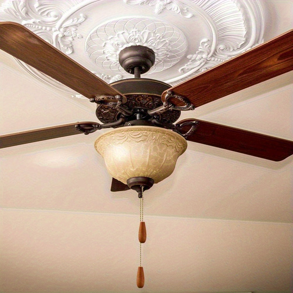 Set of 5 Wooden Ceiling Fan Pull Chain Extenders for Light and Fan
