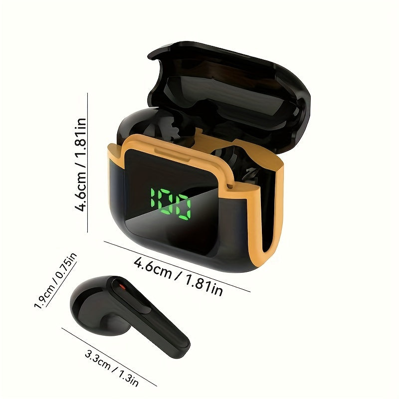 Wireless Gaming Earbuds with Active Noise Reduction Touch Controls LED Screen Long Battery