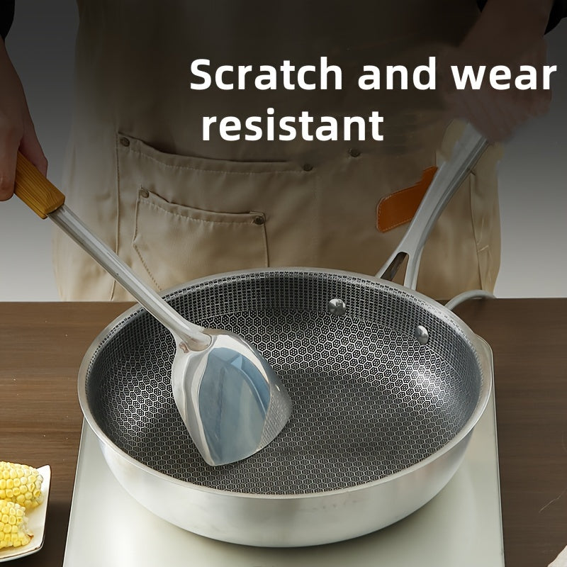 Sartén de acero inoxidable con diseño de panal para cocina y cocina al aire libre