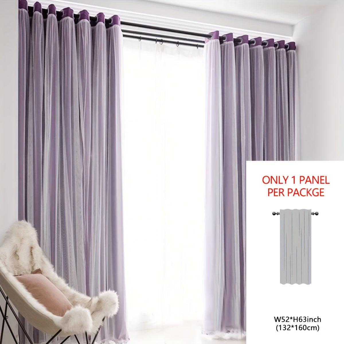 Blackout Curtains Single Panel Black Fabric Modern Simple Noise Reduction for Living Room Bedroom