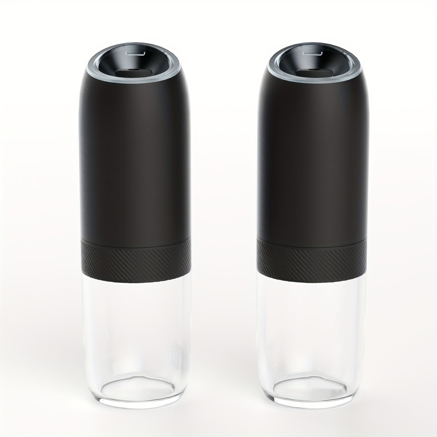 PANCERKA Elektr salt va murch maydalagich, Batareyali LED chiroq bilan, bitta qo‘l bilan boshqarish, qattiqlikni sozlash mumkin, Uy/oshxona/BBQ/Tabiatda/Travel uchun.