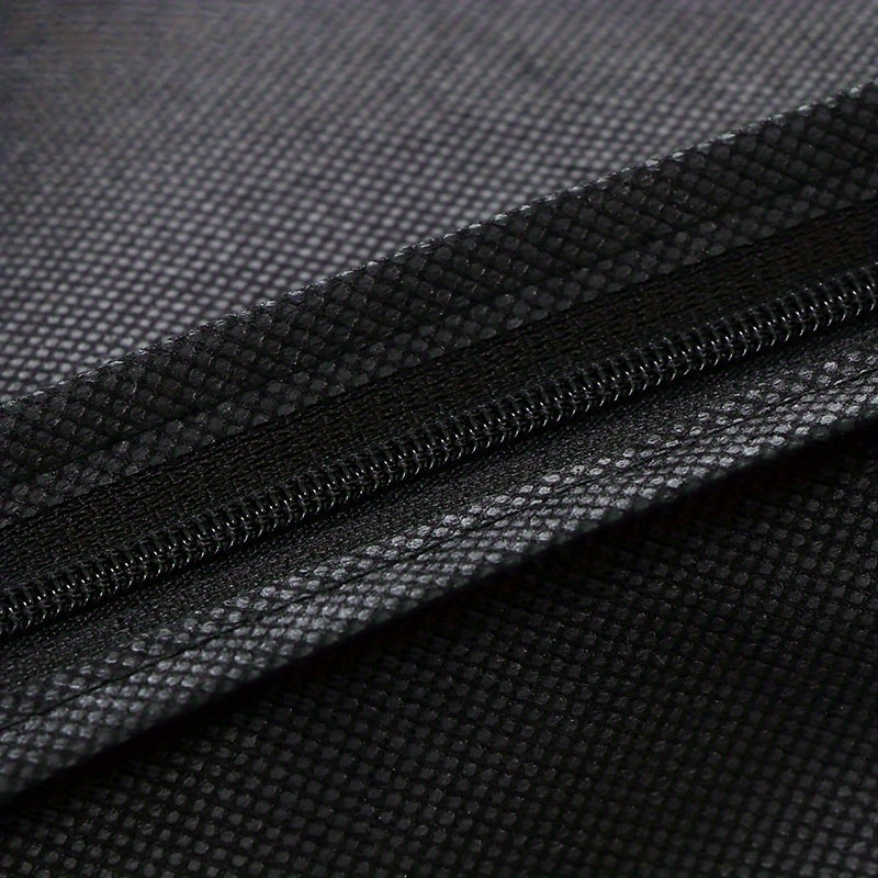 Zipperli mato sumkasi bilan qora osilgan kiyim sumkasi, kiyimlar uchun garderob tashkilotchisi