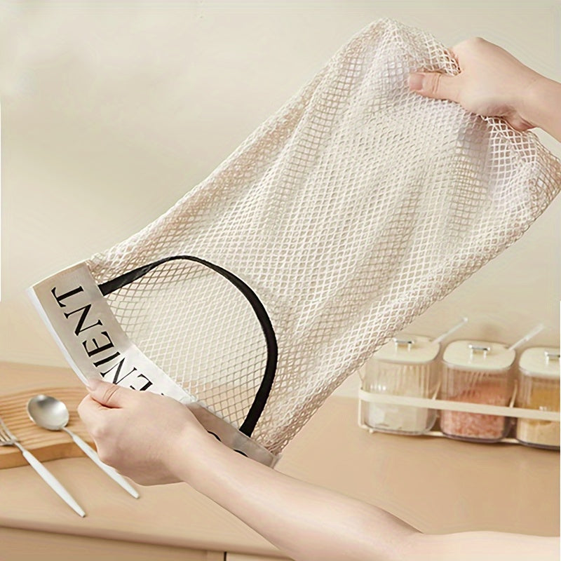 Mesh Storage Bag Wall Mount Garbage and Shopping Bag Organizer