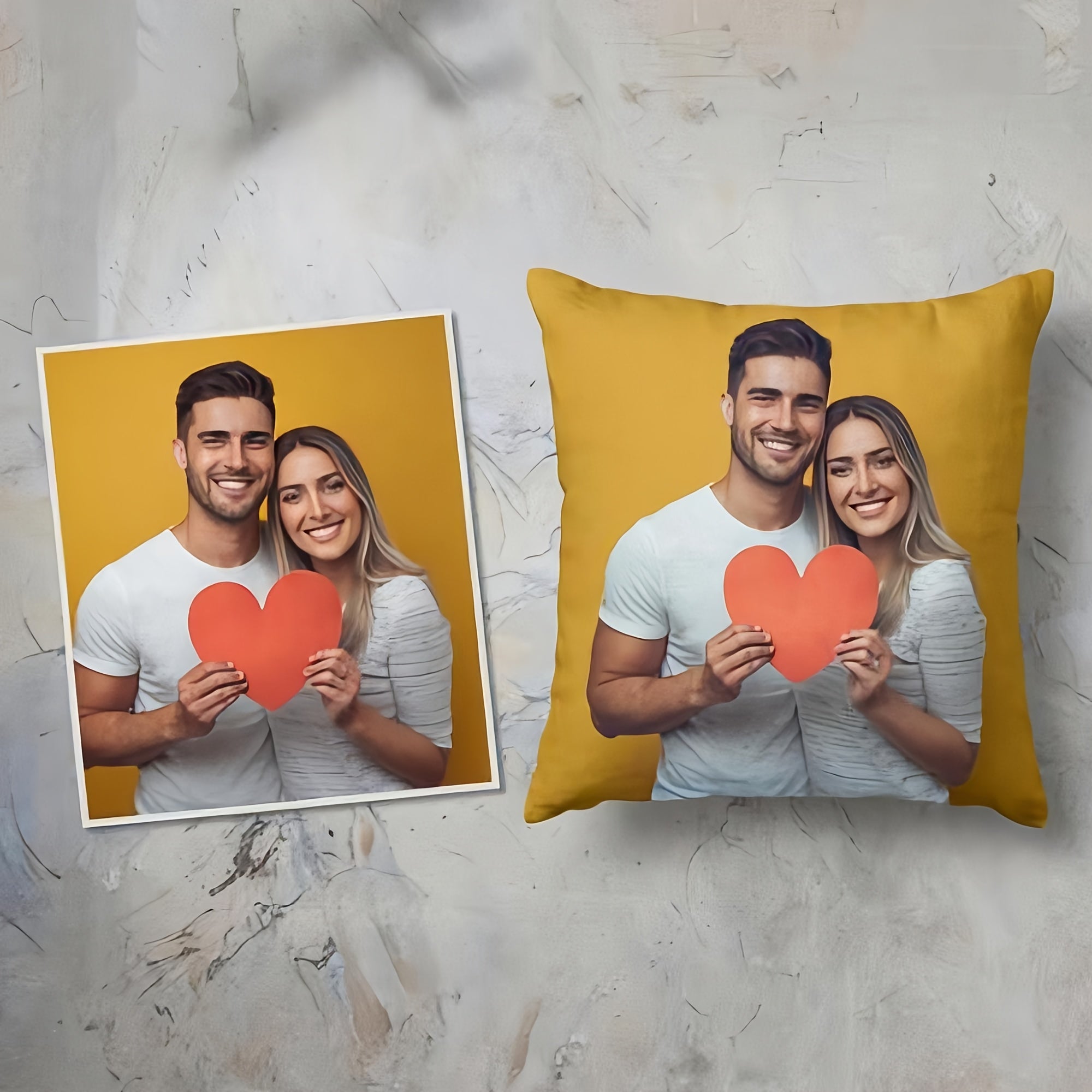 Personalized Photo Pillowcase 45.72 cm Single-Sided Custom Gift for Valentine's Day Weddings and Anniversaries