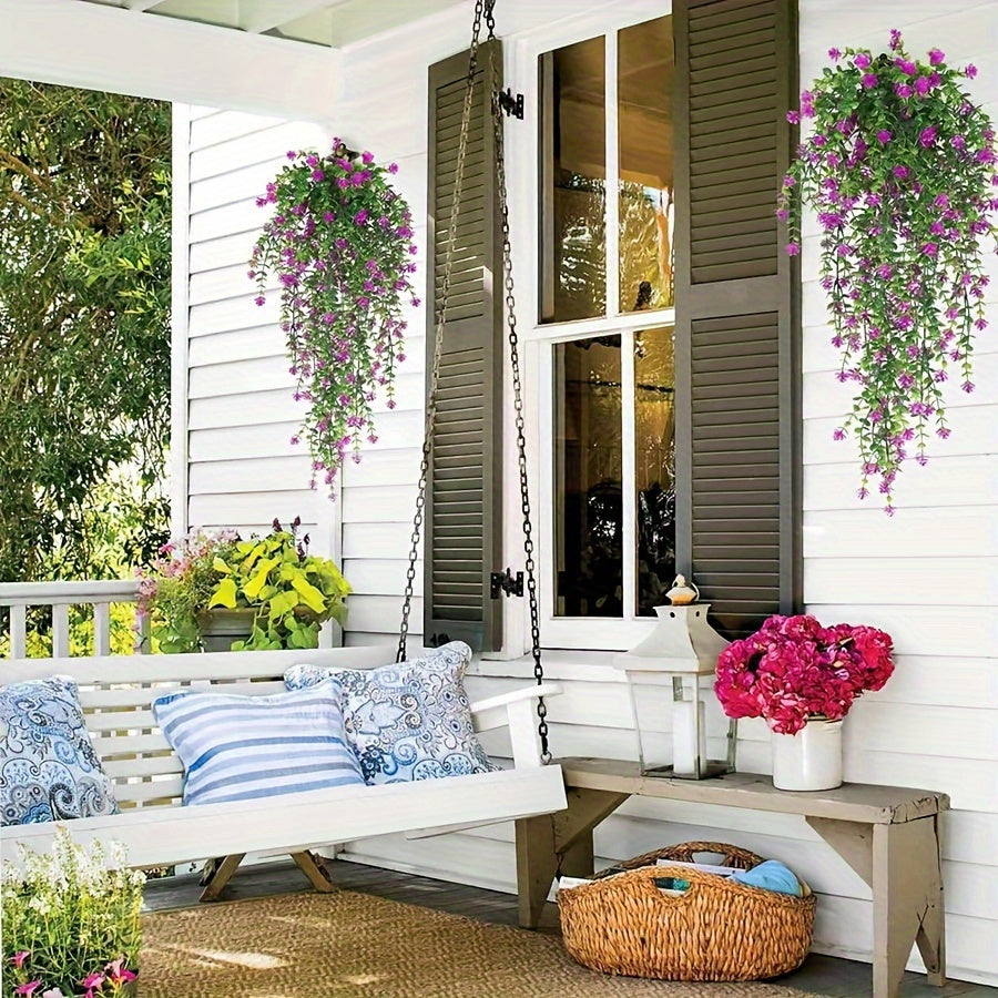 Artificial Eucalyptus Plants Outdoor UV Resistant Hanging Set of 4