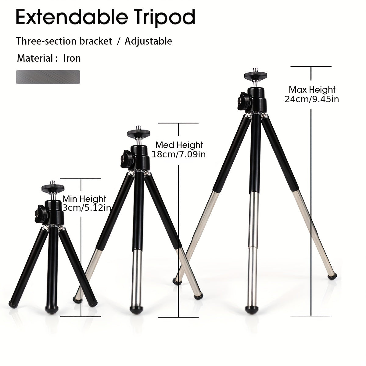 25.4cm Ring Light with Tripod Stand and Phone Holder for Photography and Live Streaming