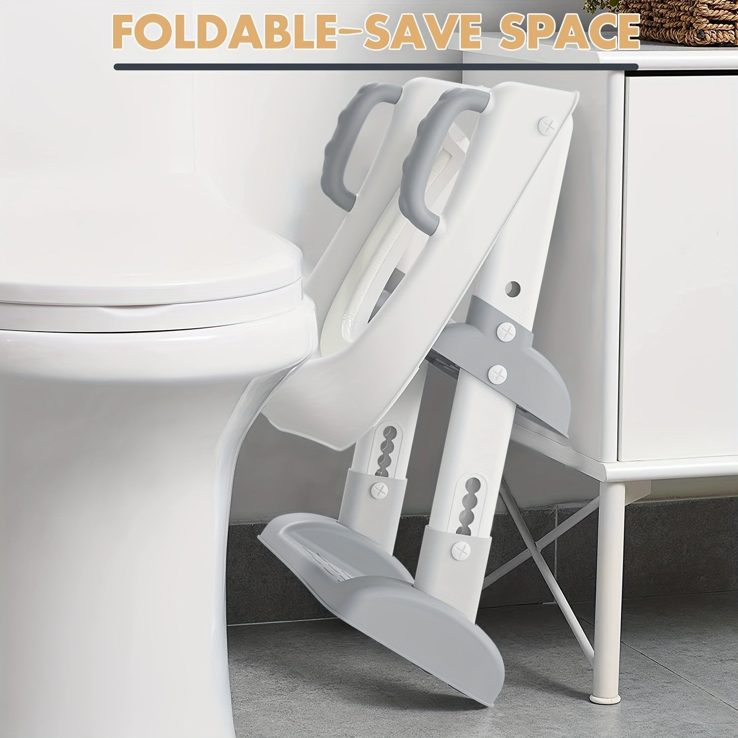 Poyabzal o'rnida o'rnatiladigan hojatxona o'rindig'i, qulay va xavfsiz dizayn, sirpanishga qarshi yostiqlar, suv to'sig'i.