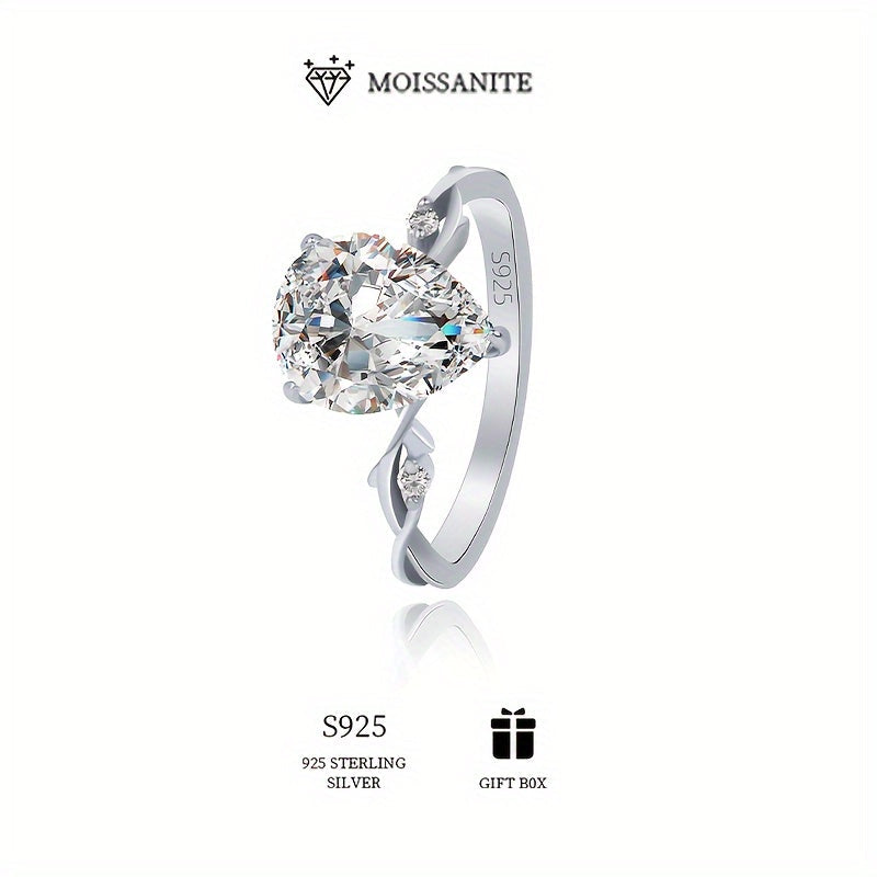 Pear-Shaped Moissanite Engagement Ring Set in Vintage Boho Style 2-3 Carat Silver Plated
