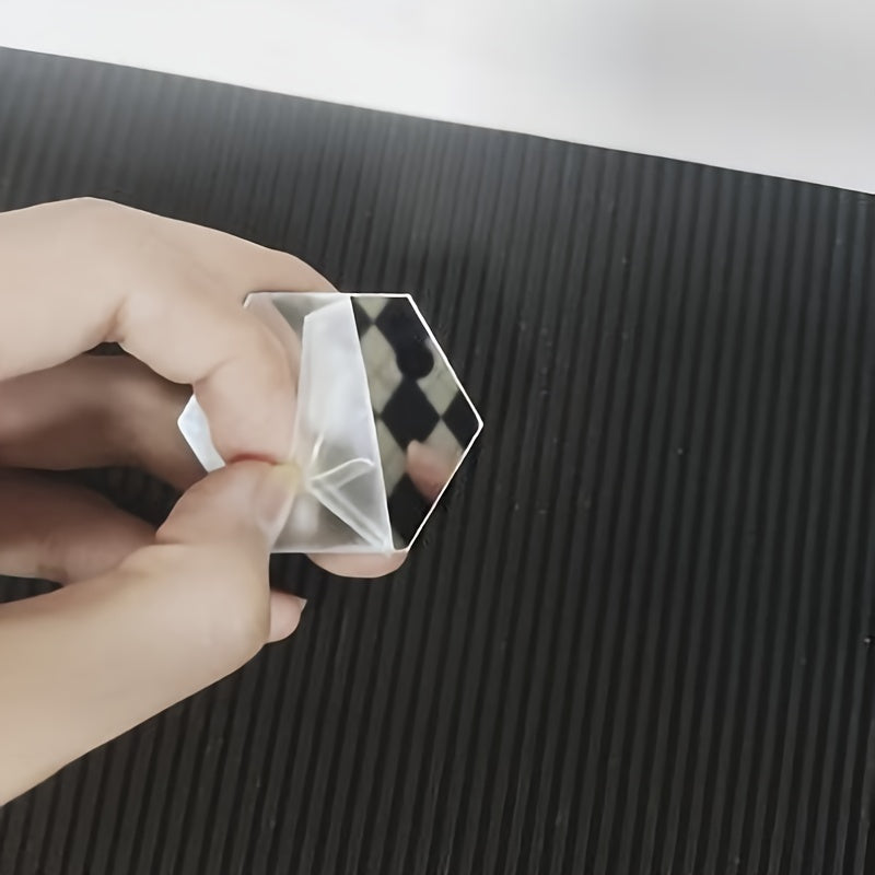 72 dona oltiburchakli oynali devor stikerlari, o'z-o'zini yopishtiradigan akril plitkalar, uy uchun DIY dekoratsiya