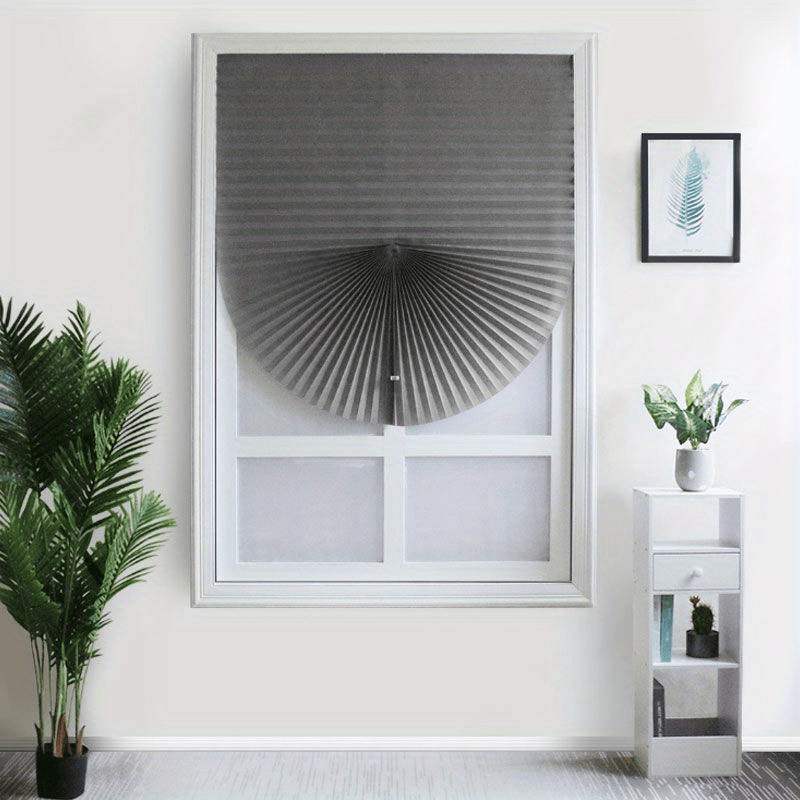 Pleated Curtains for Bedroom Office Living Room Semi-Shading Privacy Non-Woven Fabric
