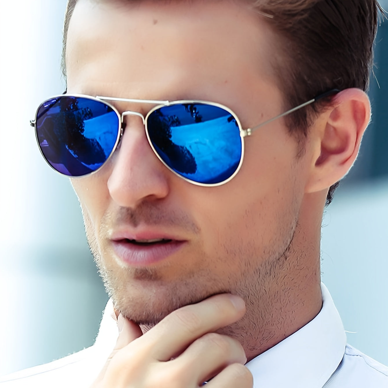 Set of 3 Unisex Pilot Glasses for Driving Fishing Outdoor Activities