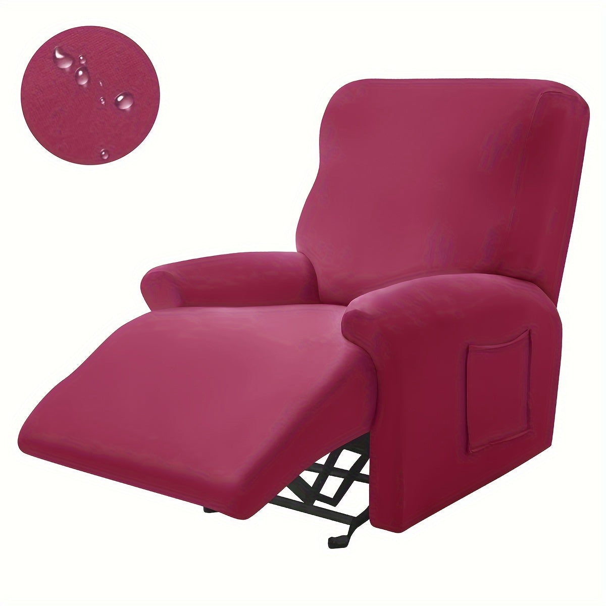 Waterproof Stretchable Recliner Chair Cover Set of 4 All Seasons Skin-Friendly Machine Washable