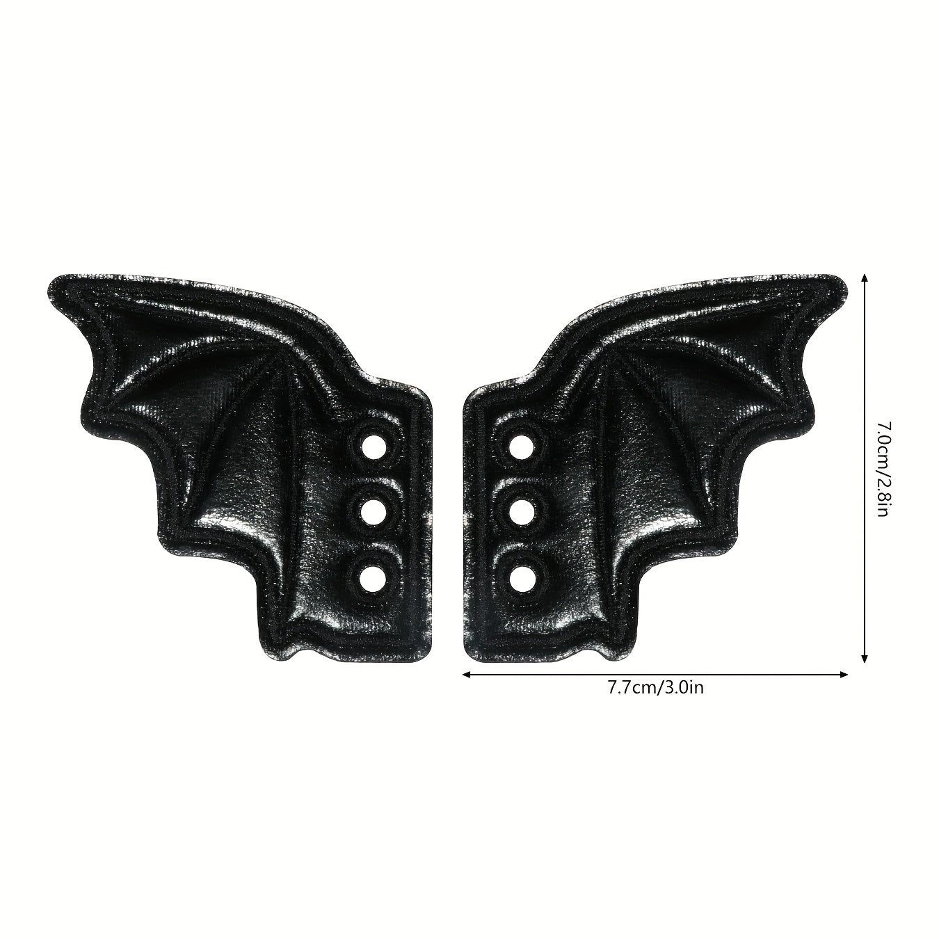 Unisex Shoe Lace Charms Bat Wing Shaped Decor for Sneakers Boots