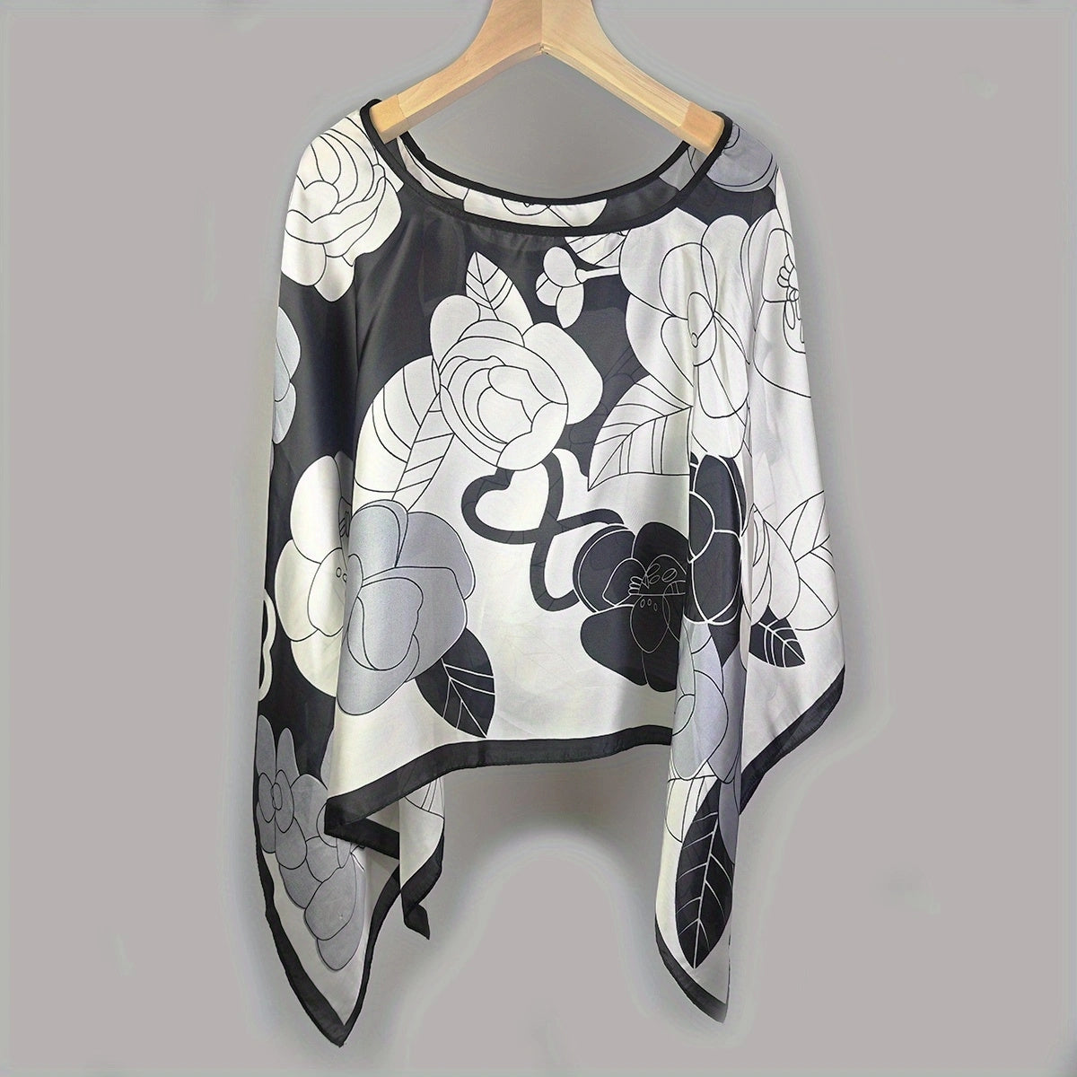 Women's Sun-Protective Breathable Fabric Shawl Summer Wrap for Daily Use