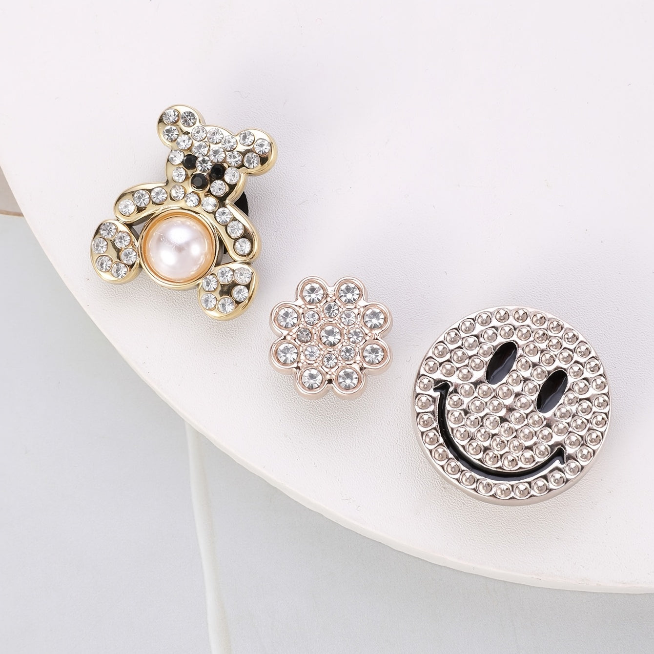 12 шт. золотых пряжек для обуви, бабочка, медведь, сердце, подвеска, для рукоделия, подарок, аксессуар