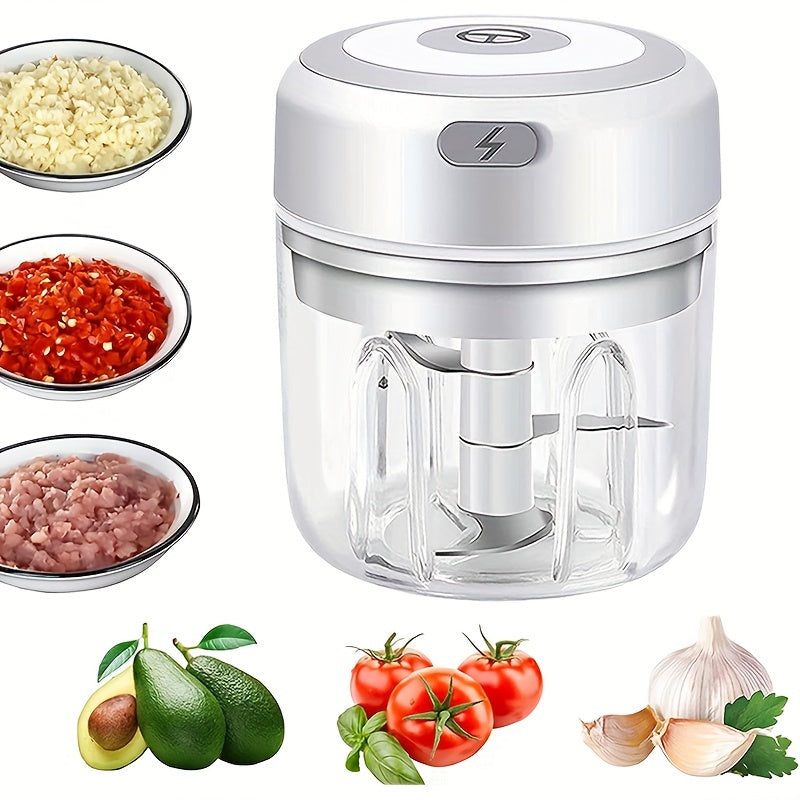 Wireless Garlic Grinder Mini Electric Food Chopper 250ml Portable USB Rechargeable