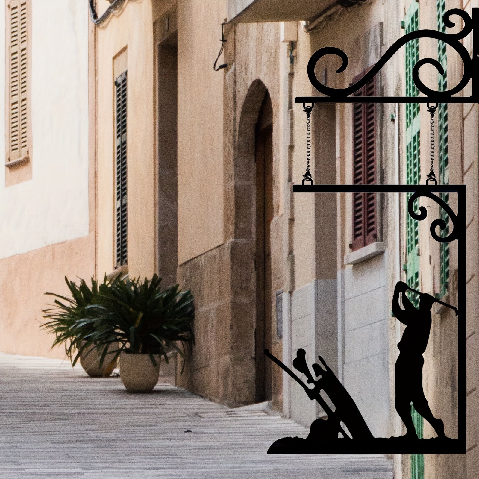 Metall Halloween Golf Maydoni Eshik Belgisi Ornament - Golf Ishqibozlari uchun Yashash Xonasi, Yotoqxona, Porch yoki Hovli Devorlarini Bezaklash uchun Yaratilgan Yaratilish.