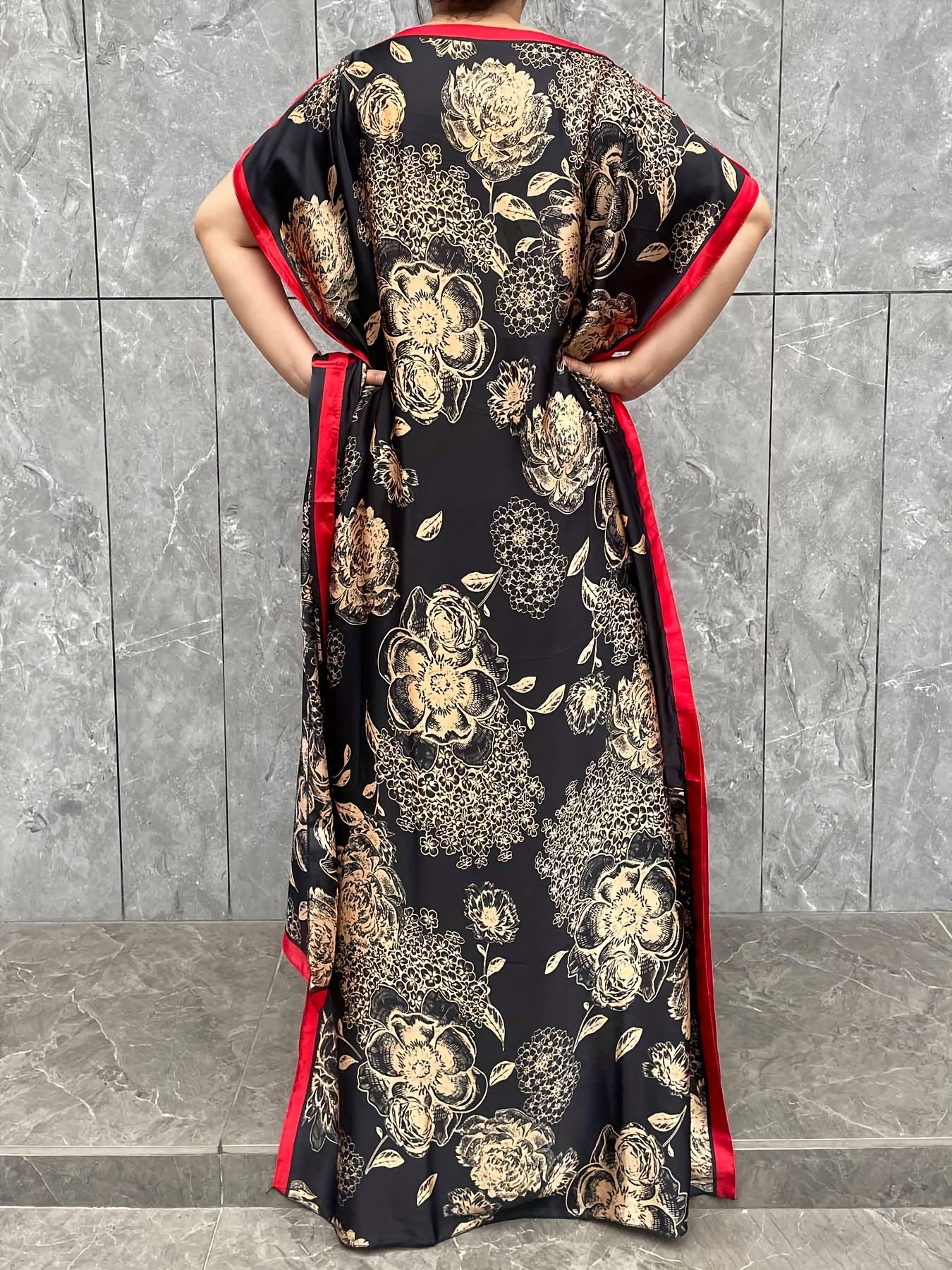 Plus Size Leopard Print Maxi Dress with Matching Headscarf Casual Summer Beach