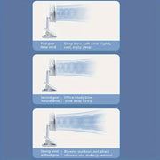 USB Clip Fan with 3-Speed Adjustable Portable Rechargeable Battery Powered