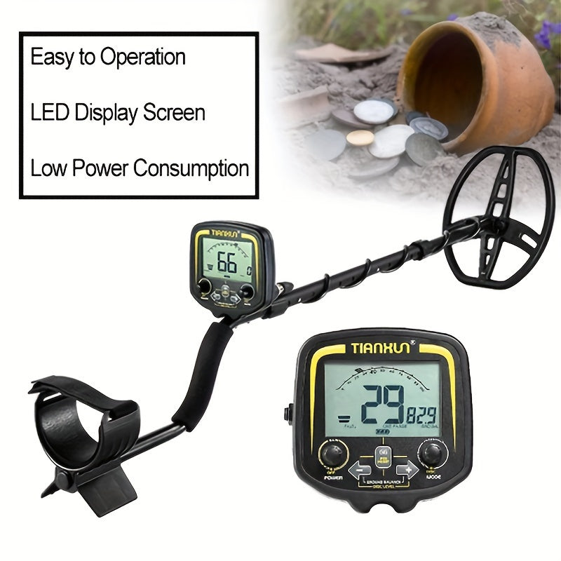 Underground Metal Detector Treasure Finder with LCD Display and Adjustable Length