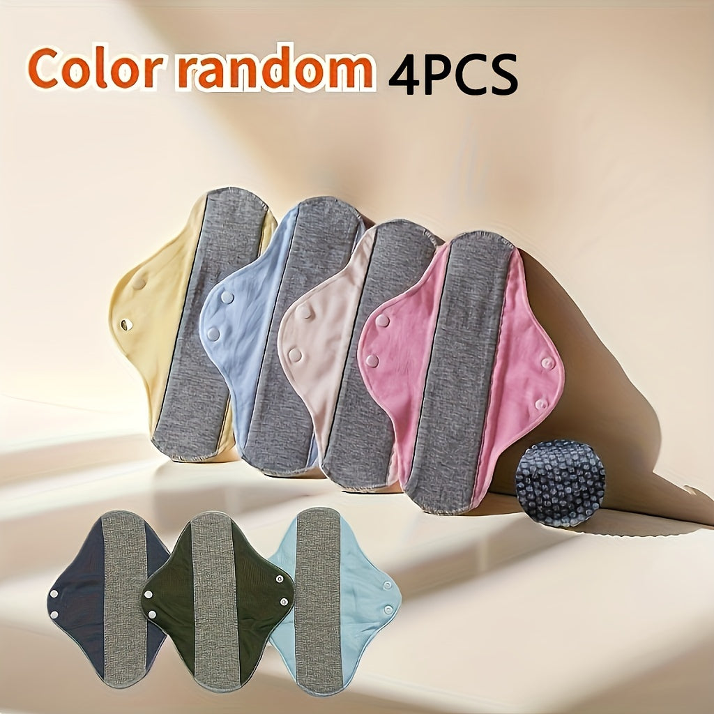 Adult Diaper Pads 4 Pack Breathable Waterproof Washable Leak-Proof with Snap Buttons