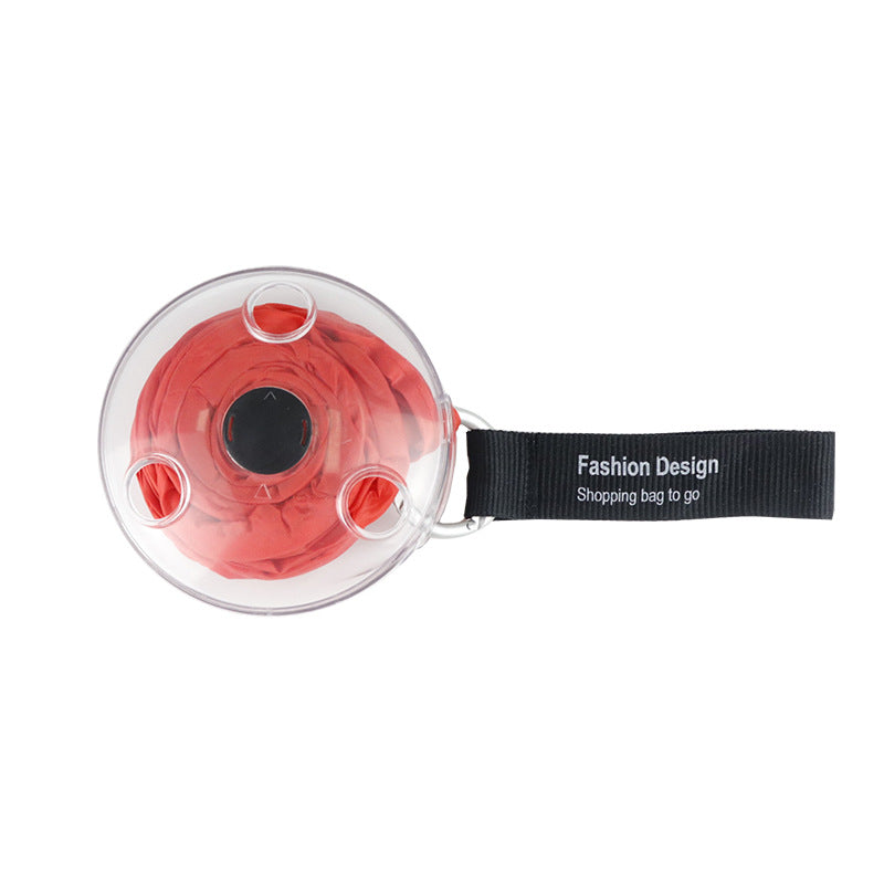 Disk dizayni bilan portativ xarid sumkasi, oson egish va yelka bilan olib yurish uchun kliplarga ega. Yengil va joyni tejovchi.