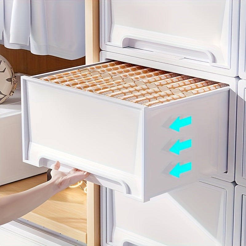 Stackable Plastic Storage Box for Clothes Toys Snacks Books and Sundries