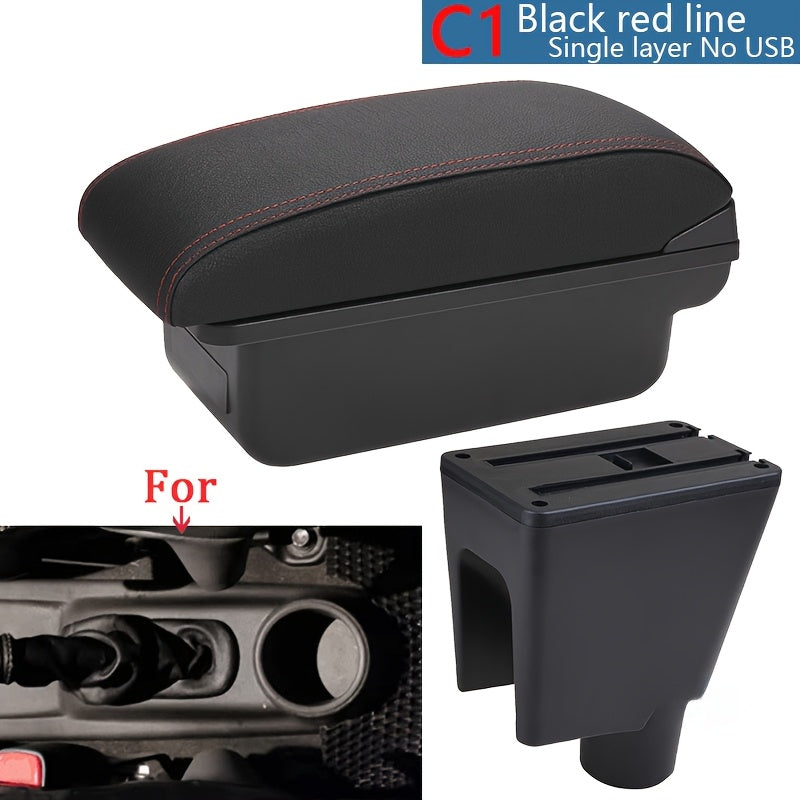Car Interior Center Console Armrest Box Storage Carrier for Compact Vehicles