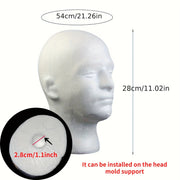 Получите идеальную витрину для шляп, наушников и аксессуаров с помощью 1шт мужской манекен головы. Изготовленный из легкого и прочного полистирольного пенопласта, этот реалистичный стенд для париков легко устанавливается для всех ваших DIY проектов.