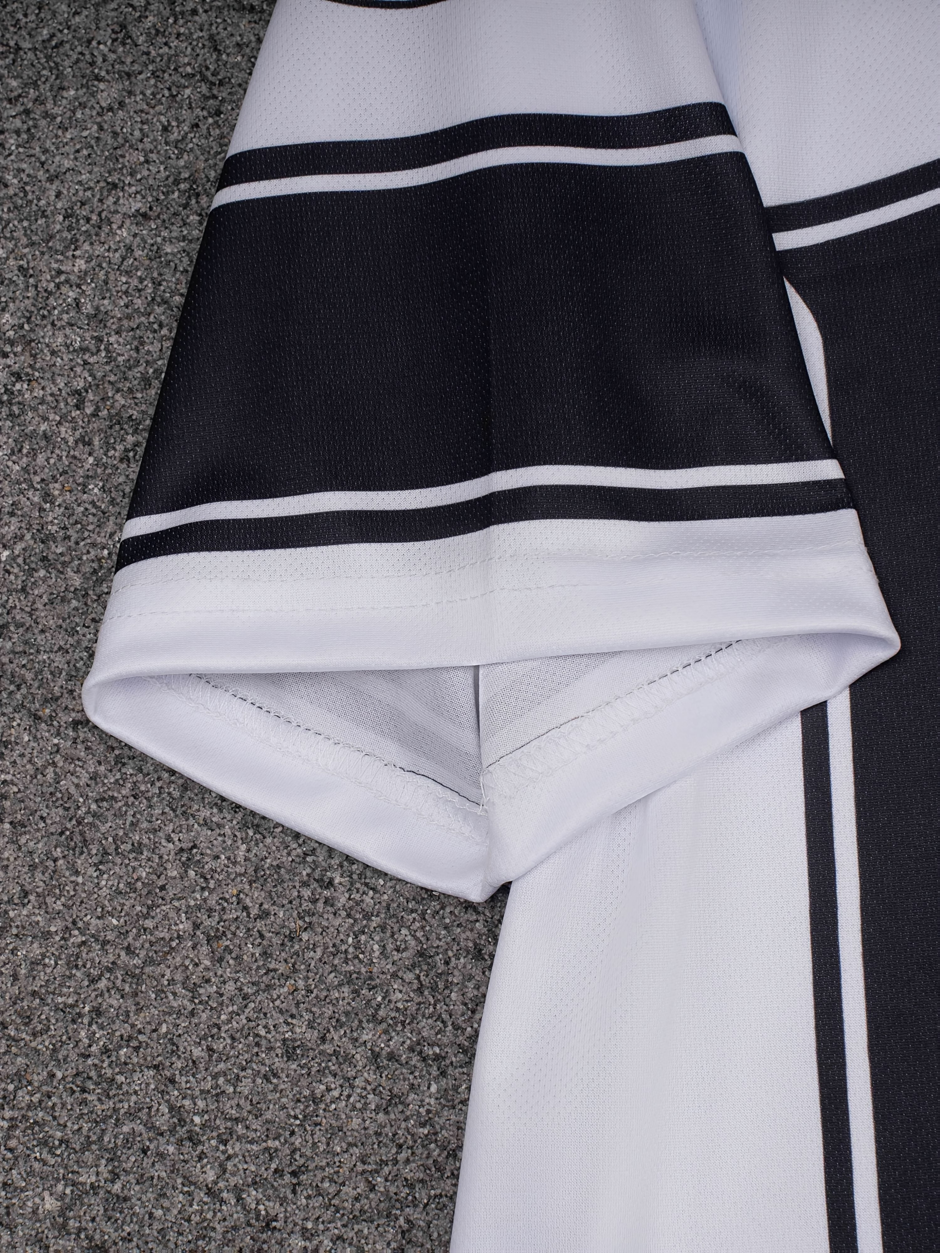 Camiseta de manga corta para hombre con estampado digital, negro y blanco, cuello redondo, verano casual